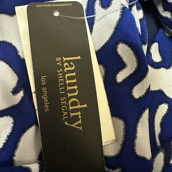 Laundry by Shelli Segal Women’s Blue White Abstract Dress Size Small - Picture 7 of 8